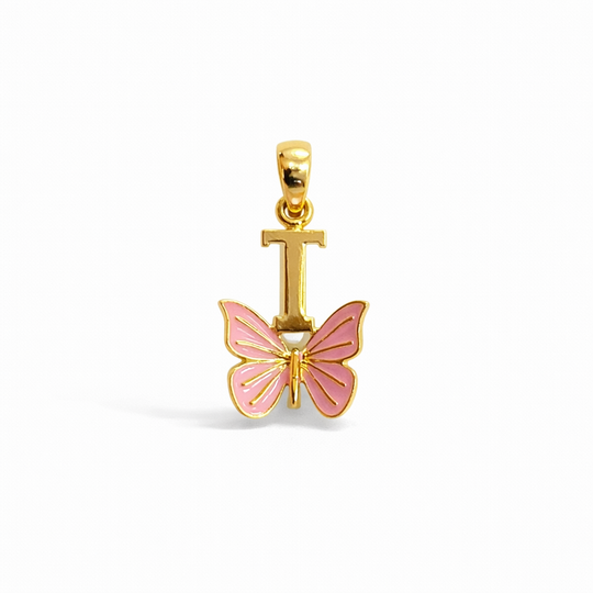 Butterfly Initial Pendant