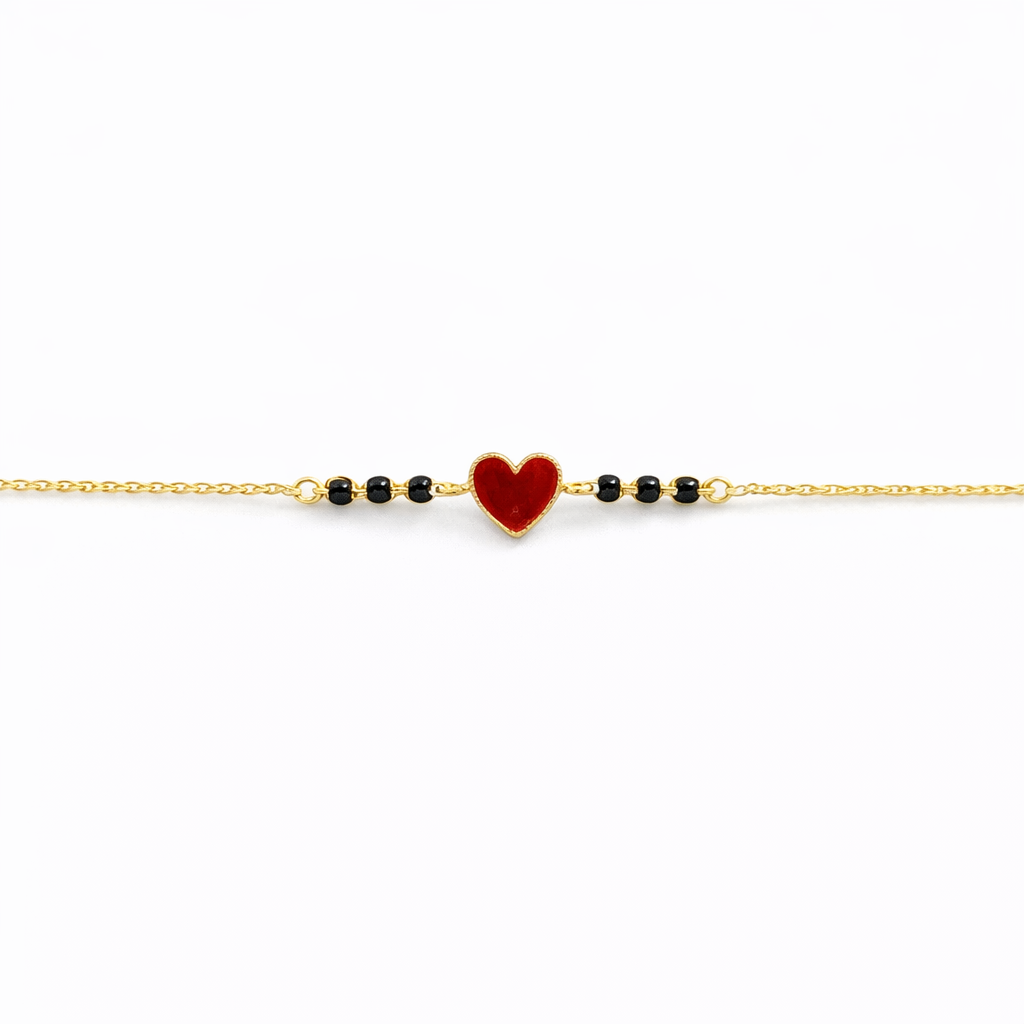 Heart Bracelet Nazariya for babies — BIS Hallmarked evil eye nazariya, by Rajasi Jindal