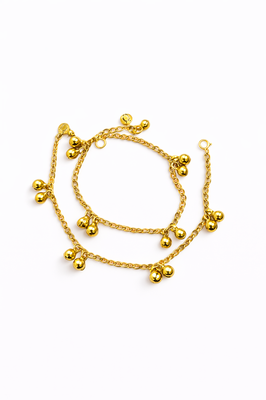 Chan Chan Ghungroo Silver Payal PAIR