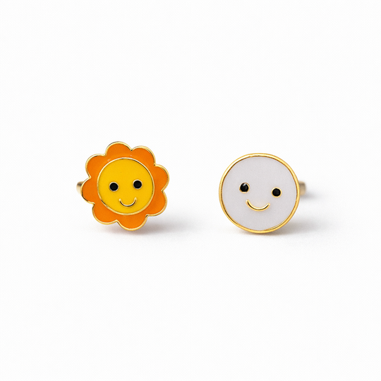 Sun Moon Cufflinks / Kurta Buttons