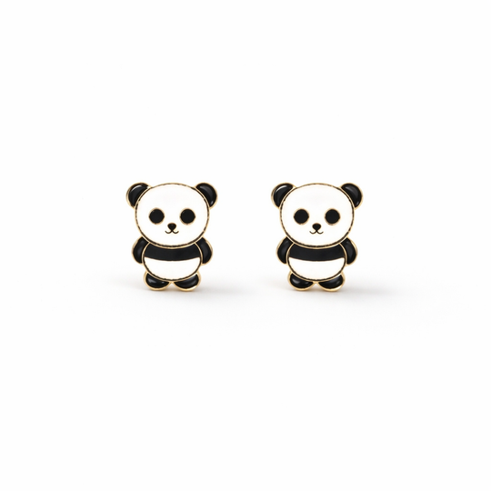 14K Gold Panda Collection Cufflinks / Kurta Buttons