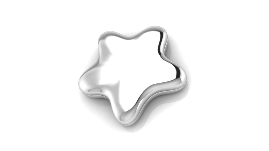 Silver Plated Star Baby Box