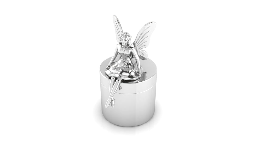 Sterling Silver Tooth Fairy Keepsake Baby Box