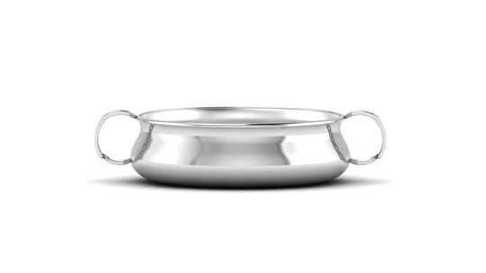 Silver Bowl for Baby and Child - ABC Feeding Porringer