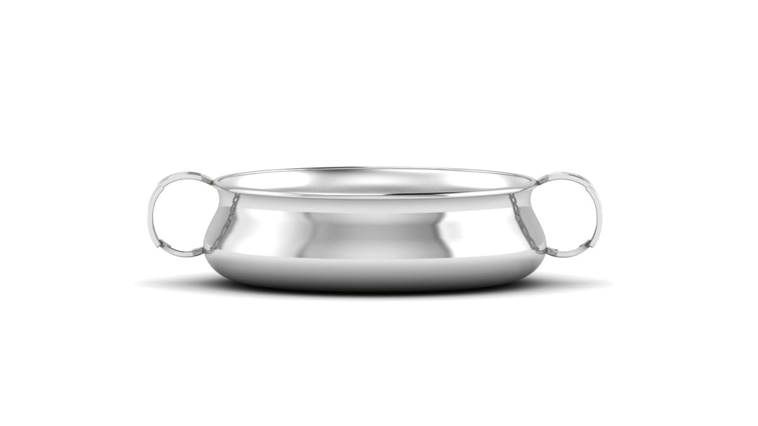 Silver Bowl for Baby and Child - ABC Feeding Porringer