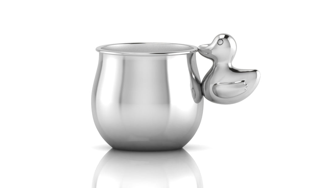 Silver Baby Cup with a Duck Handle
