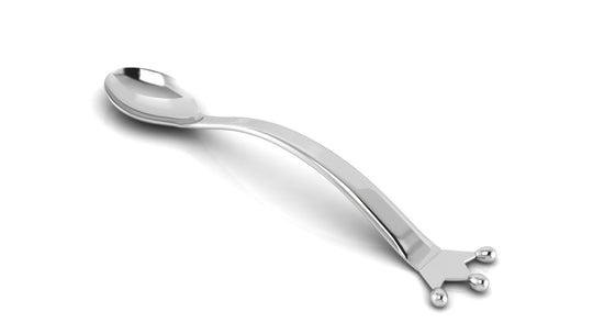 Sterling Silver Baby Spoon for Baby and Child - Curved Majestic