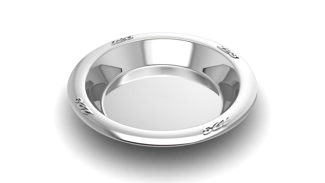 Sterling Silver Plate for Baby and Child - 123 Numbers