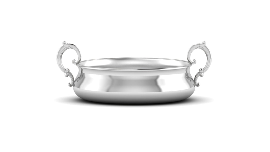 Silver Bowl for Baby and Child - Victorian Feeding Porringer