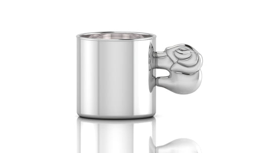 Silver Baby Cup with Elephant handle