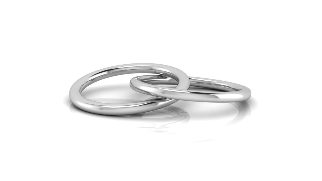 Silver Plated Baby Rattle Two Ring teether