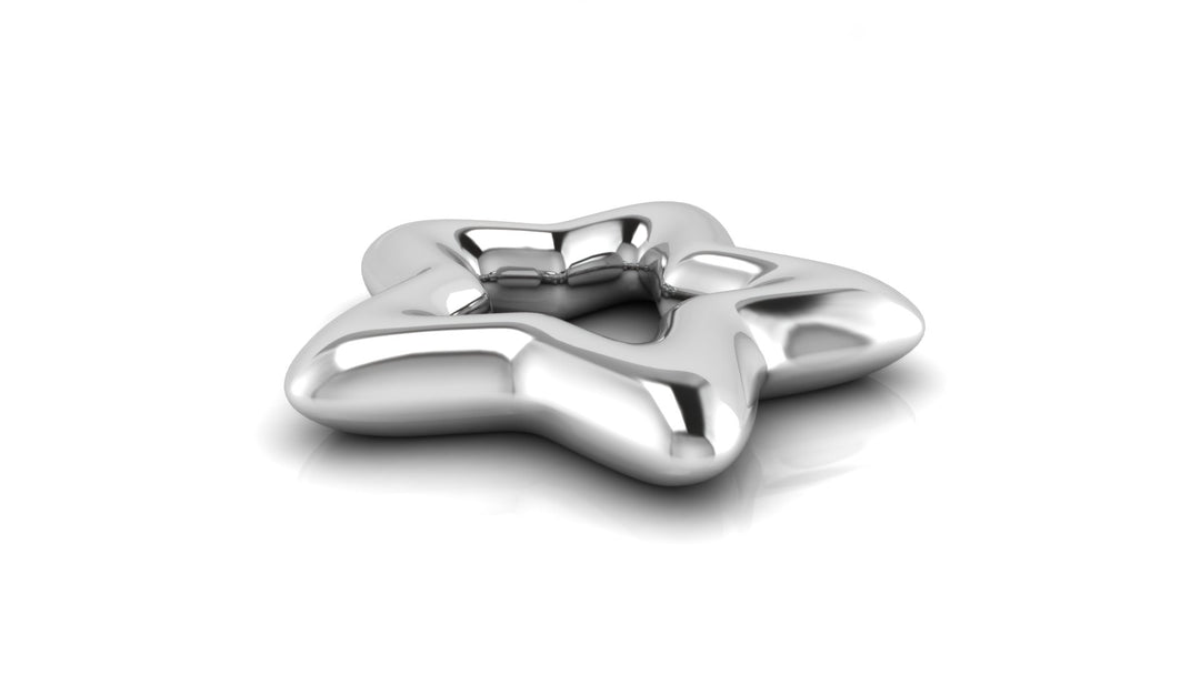 Silver Plated Star Baby Rattle