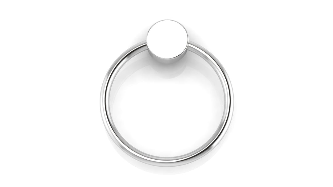 Silver Flat Ring Rattle