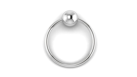 Silver Single Ring Teether Baby Rattle