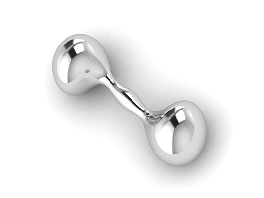 Silver New Generation Dumbbell Rattle
