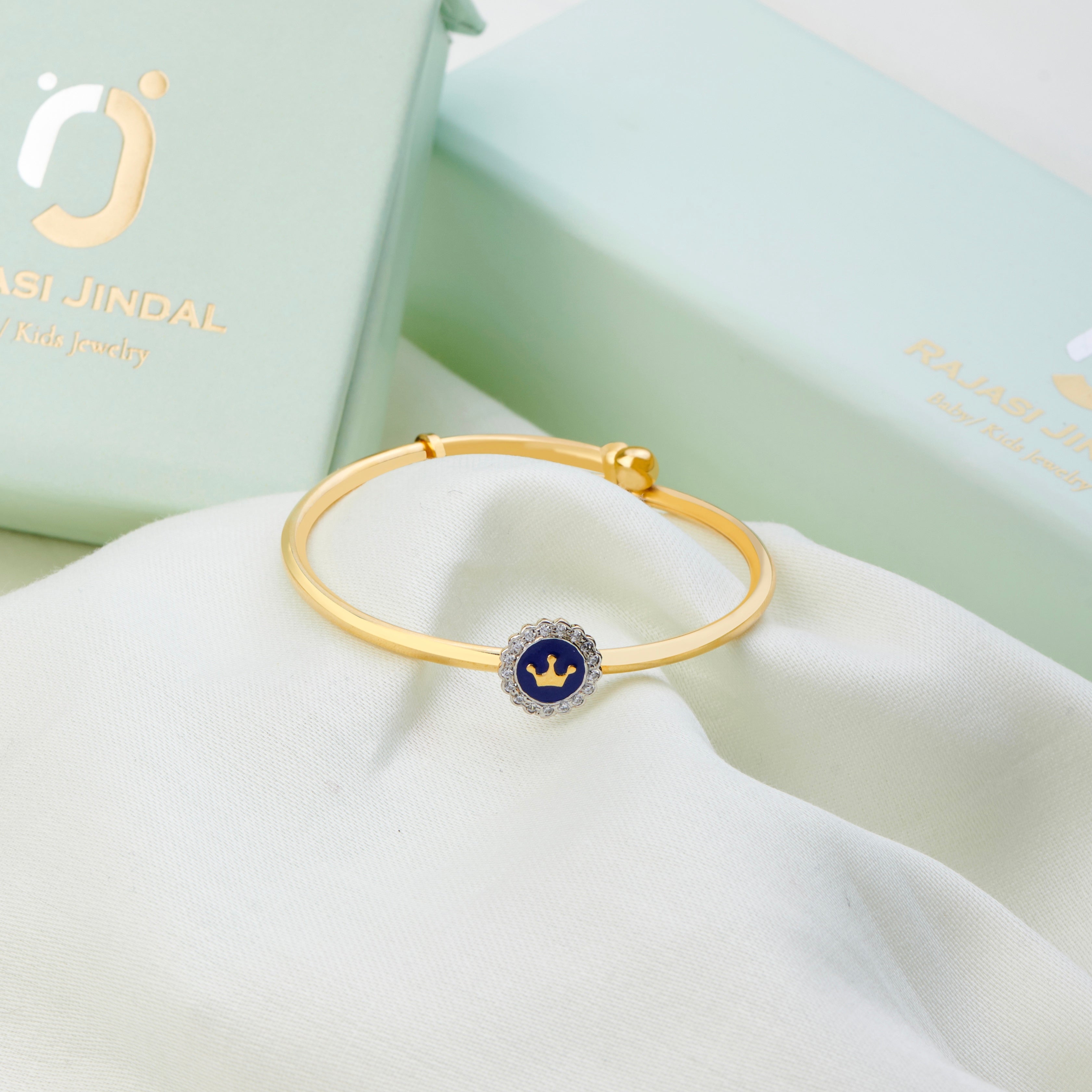 Crown Silver Adjustable Bangle for babies and kids — BIS Hallmarked 925 silver, by Rajasi Jindal