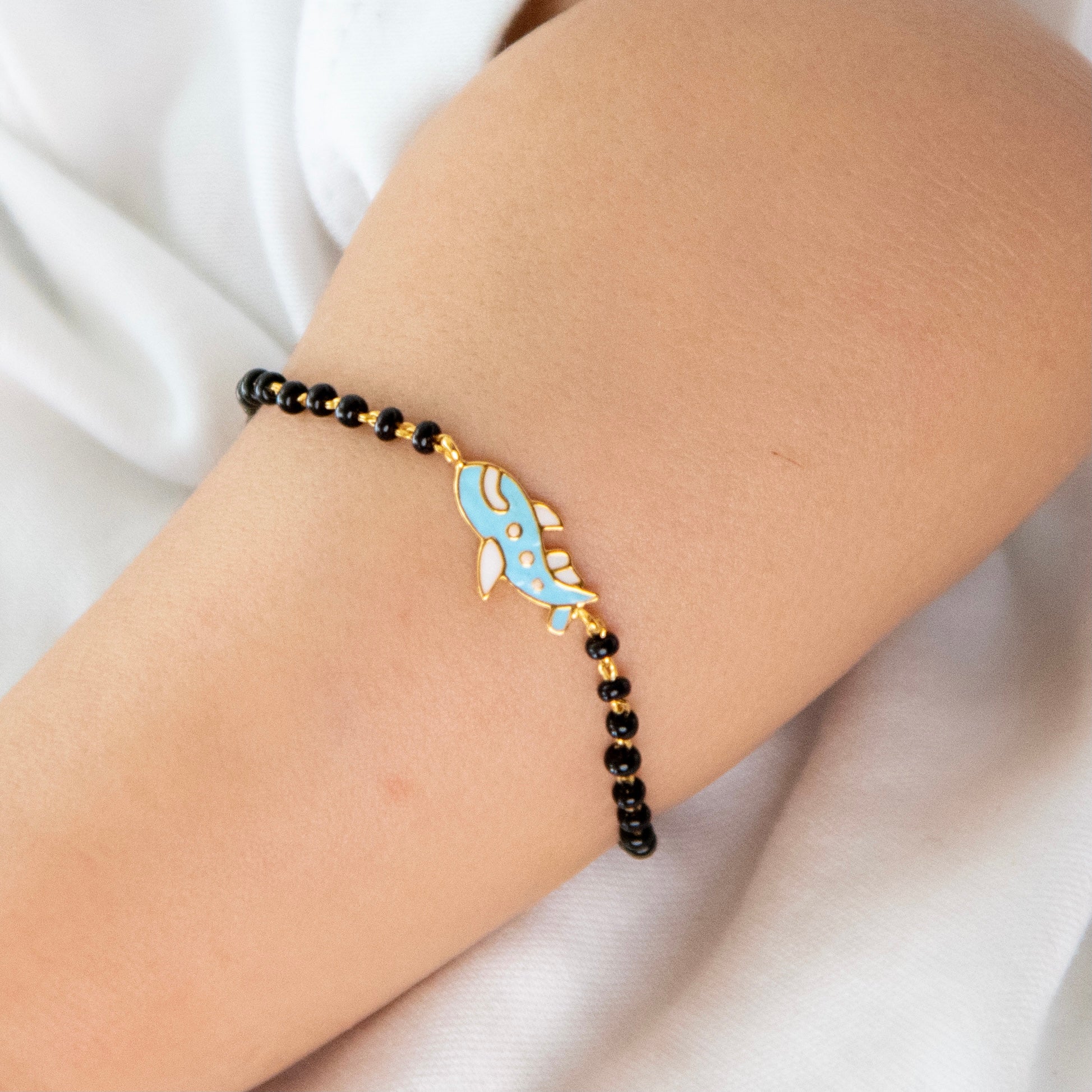 Aeroplane Nazariya for babies — BIS Hallmarked evil eye nazariya, by Rajasi Jindal