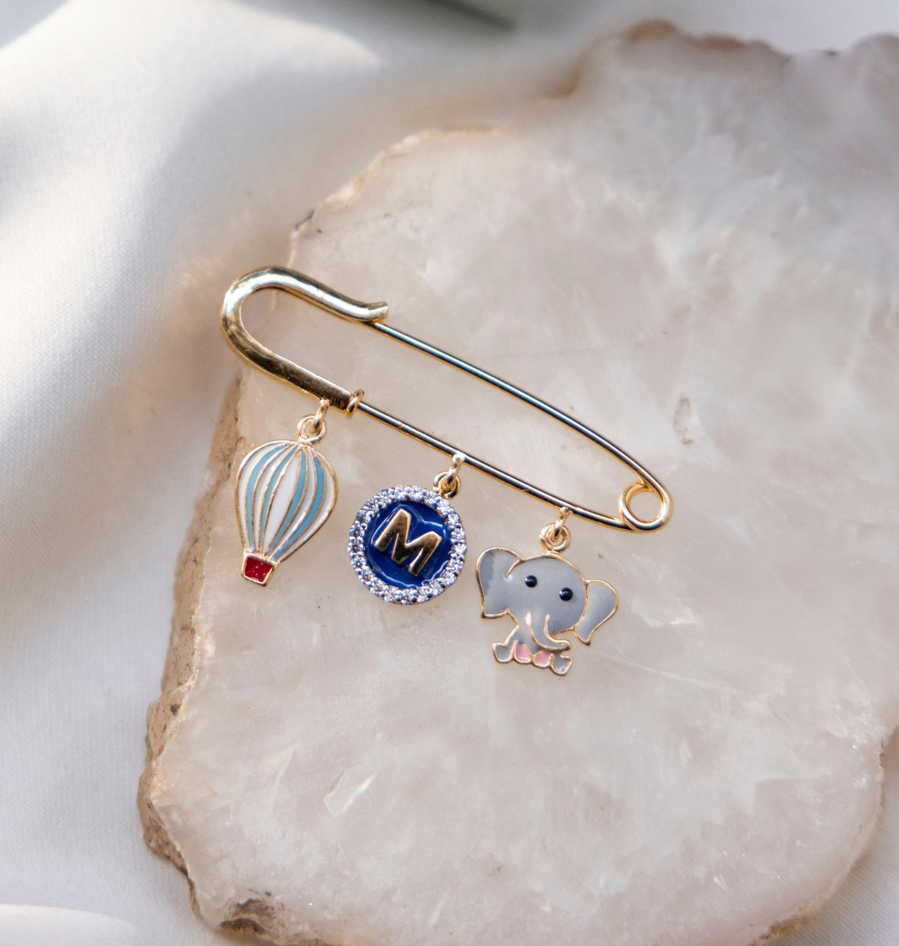 Fly High Blue Lapel Pin (Hot Air Balloon/ Jumbo Elephant)