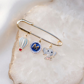 Fly High Blue Lapel Pin (Hot Air Balloon/ Jumbo Elephant)