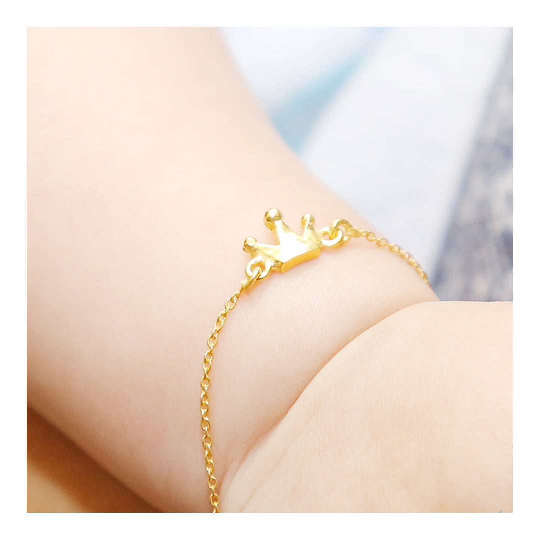 Crown Gold Bracelet