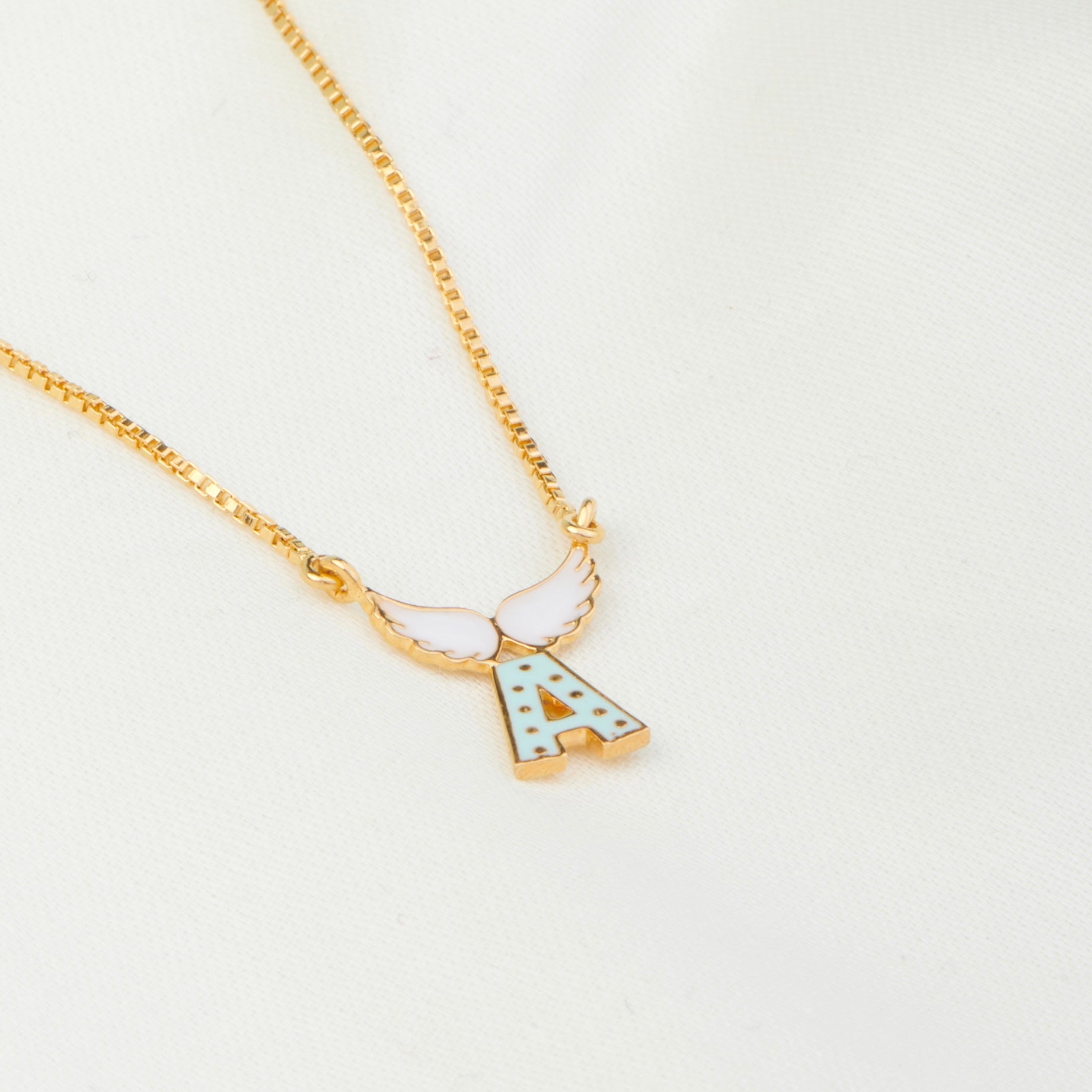 Angel Wings Initial Pendant for kids — BIS Hallmarked, by Rajasi Jindal