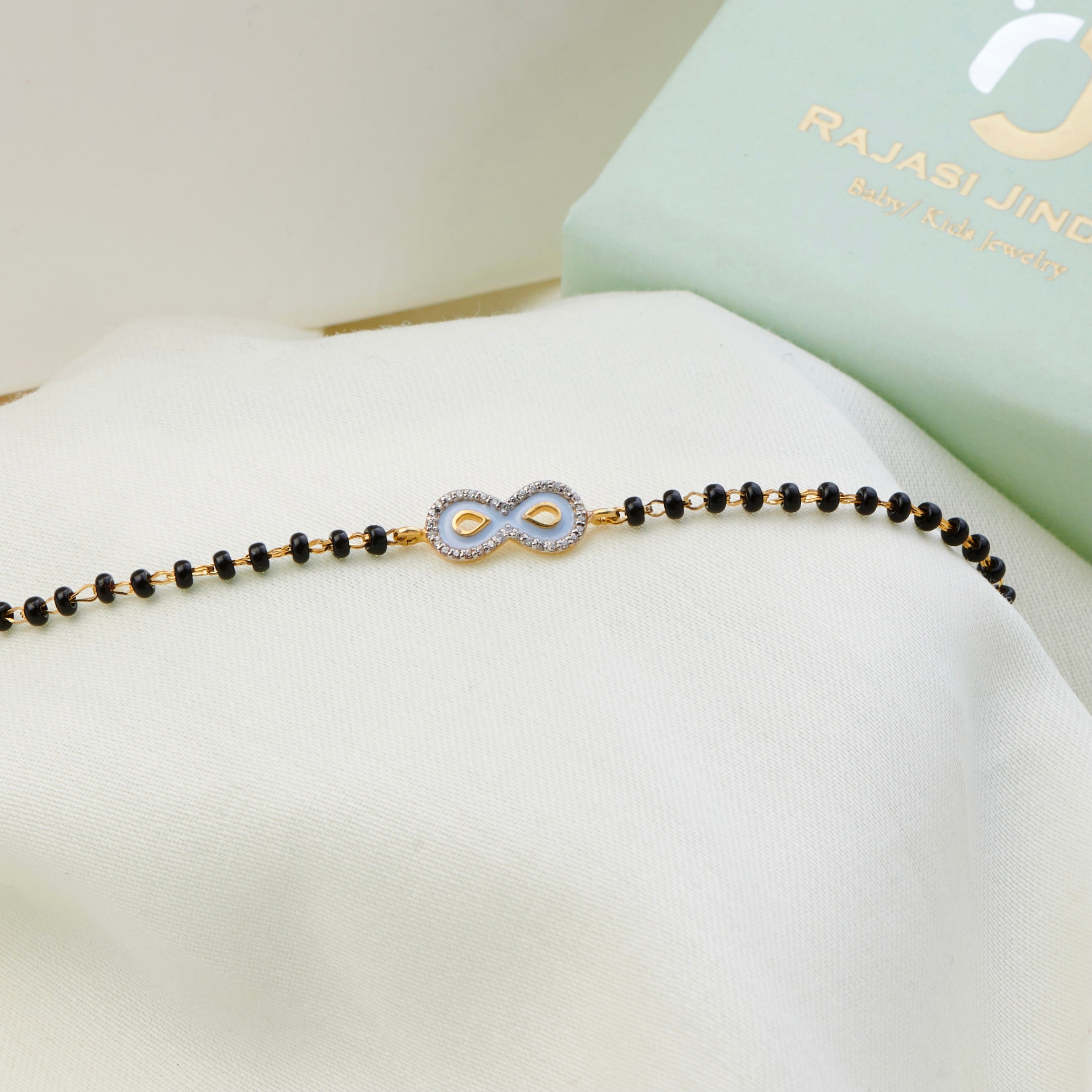 Blue Infinity Silver Nazariya for babies — BIS Hallmarked 925 silver nazariya, by Rajasi Jindal