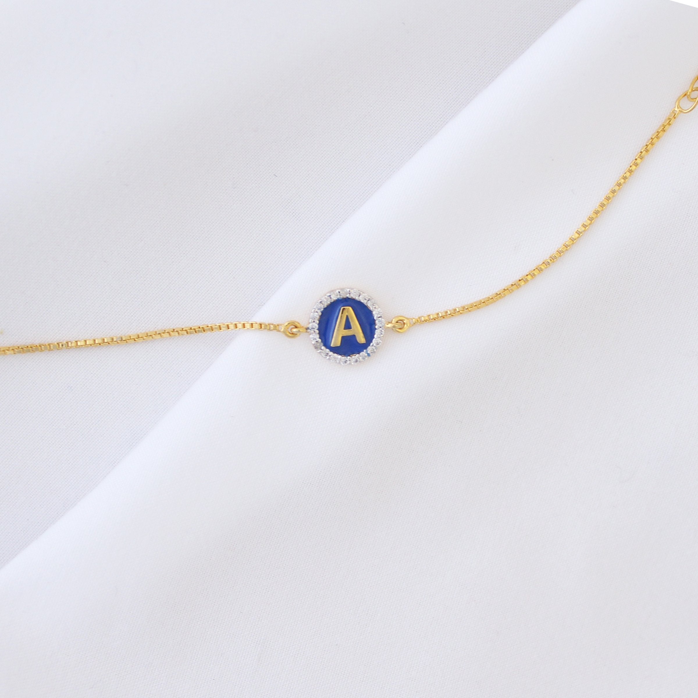 Initial Blue Silver Bracelet for babies and kids — BIS Hallmarked 925 silver, by Rajasi Jindal