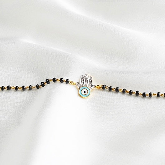 Blue Hamsa Evil Eye Diamond Nazariya
