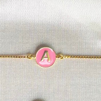 Pink Initial Silver Bracelet for babies and kids — BIS Hallmarked 925 silver, by Rajasi Jindal