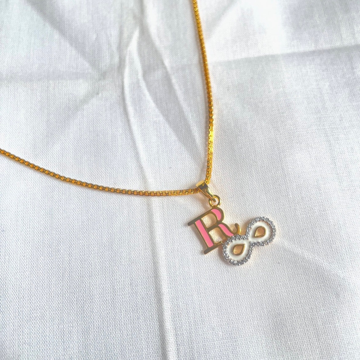 Infinity Initial Pendant for kids — BIS Hallmarked, by Rajasi Jindal