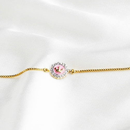 Pink Crown Diamond Bracelet