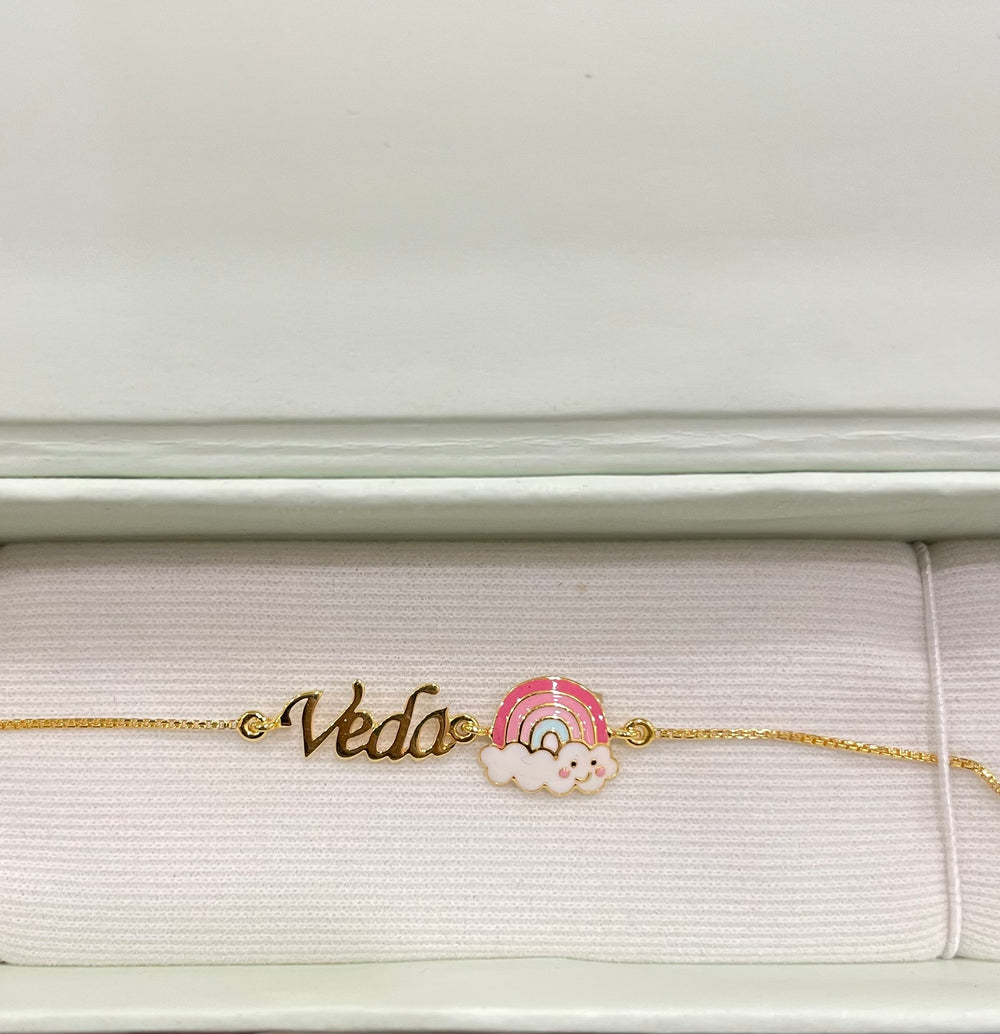 Name Customisation with Rainbow Bracelet