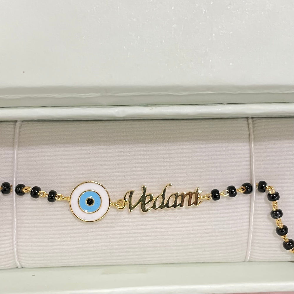 Name Customisation with Evil Eye Bracelet