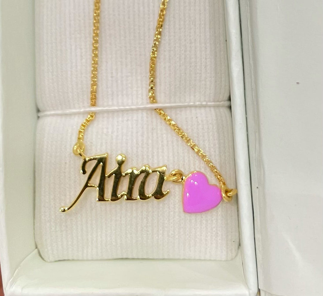 Name with Heart Necklace