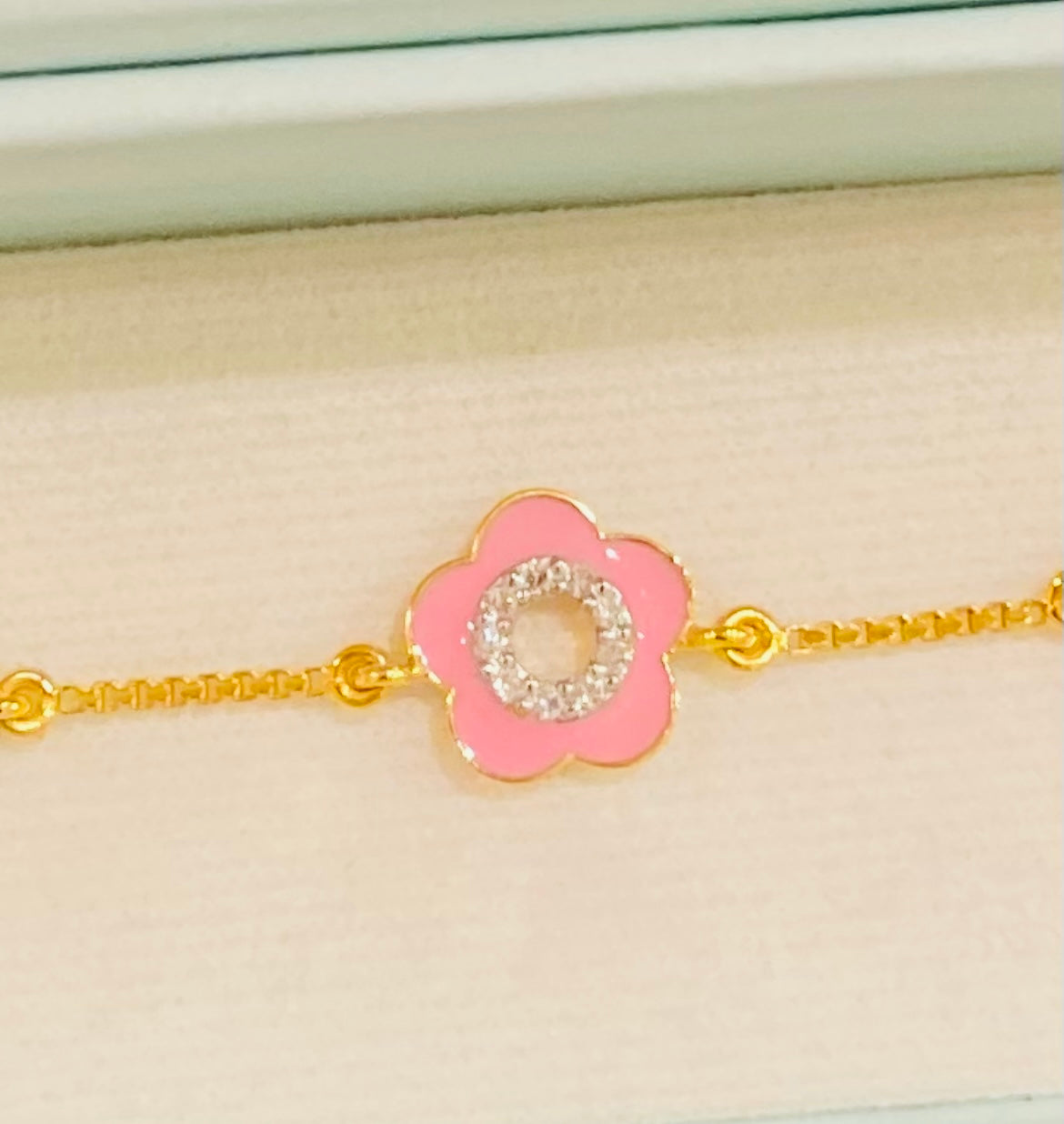 Flower Diamond Bracelet for kids — BIS Hallmarked, by Rajasi Jindal