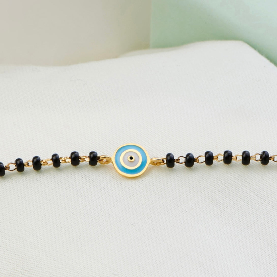Light Blue Evil Eye Silver Nazariya for babies — BIS Hallmarked 925 silver nazariya, by Rajasi Jindal