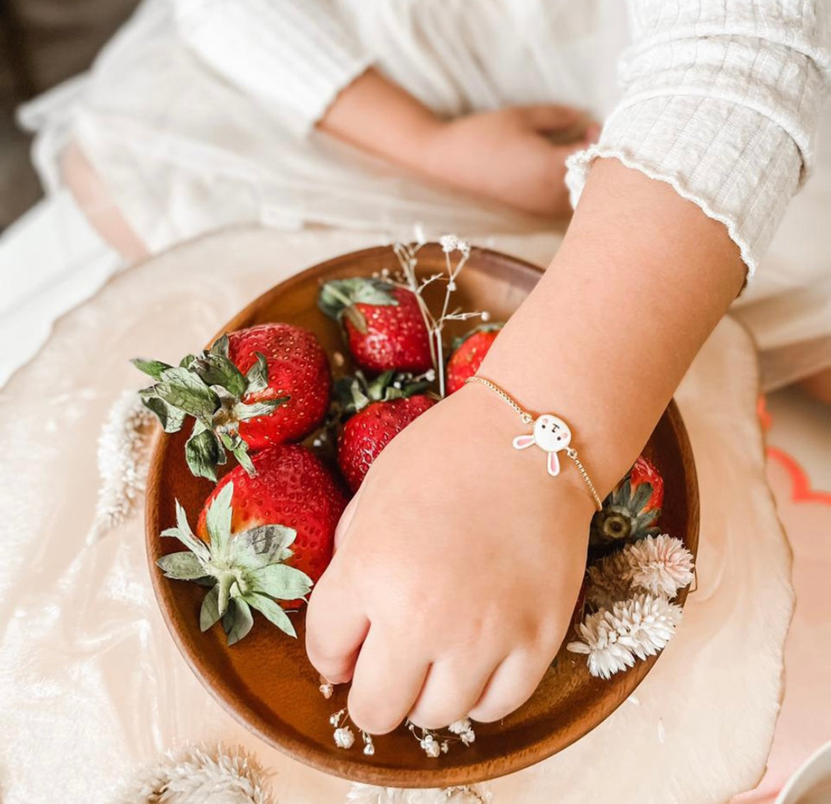 Being Pink Bunny Silver Bracelet for babies and kids — BIS Hallmarked 925 silver, by Rajasi Jindal