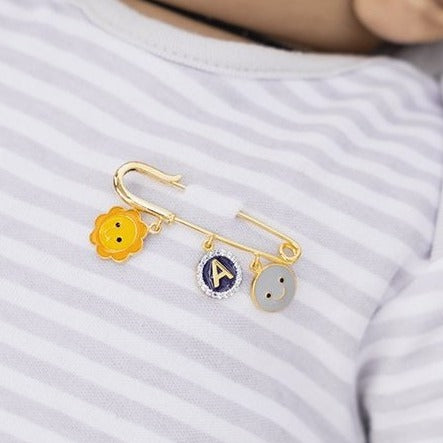 Sun Moon Lapel Pin for kids — BIS Hallmarked, by Rajasi Jindal